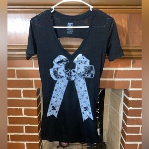 DC Women's Black Graphic Top